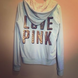 ‼️PRICE FIRM‼️ Light Blue PINK Zip-Up